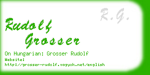 rudolf grosser business card